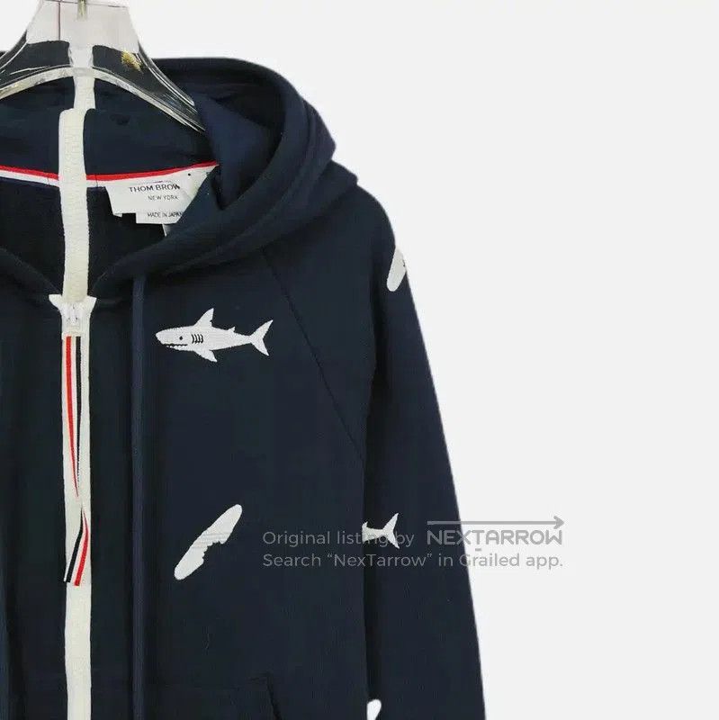 Thom Browne Thom Browne Black Cotton Long Sleeve Hoodie . Size M / US 6-8 / IT 42-44 - 3 Thumbnail