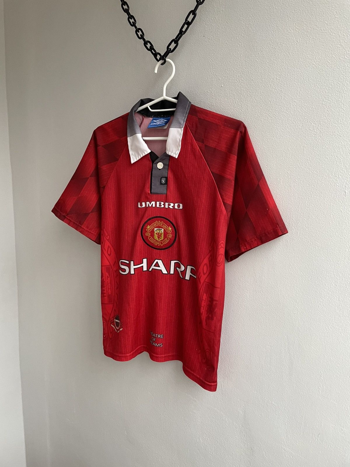 Umbro Manchester United 1996 1997 1998 Footbal Shirt Soccer Jersey Size US XXS / EU 40 - 2 Thumbnail