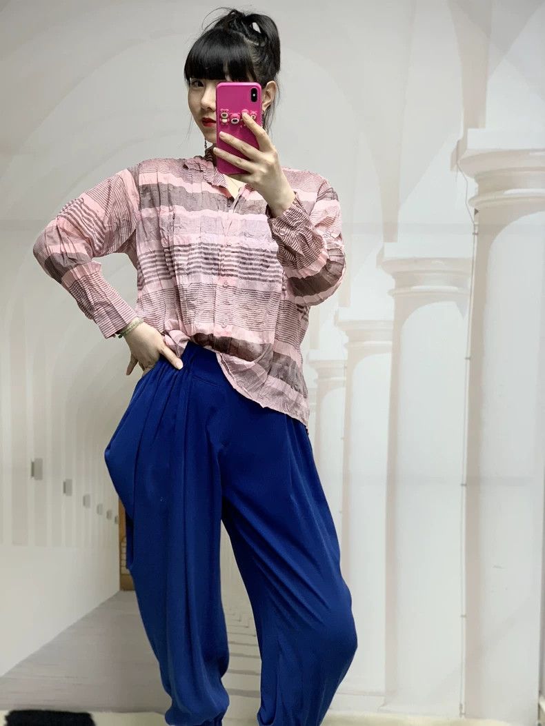 Issey Miyake Issey Miyake size:1 Blue Harem pants Size 26" / US 2 / IT 38 - 4 Thumbnail