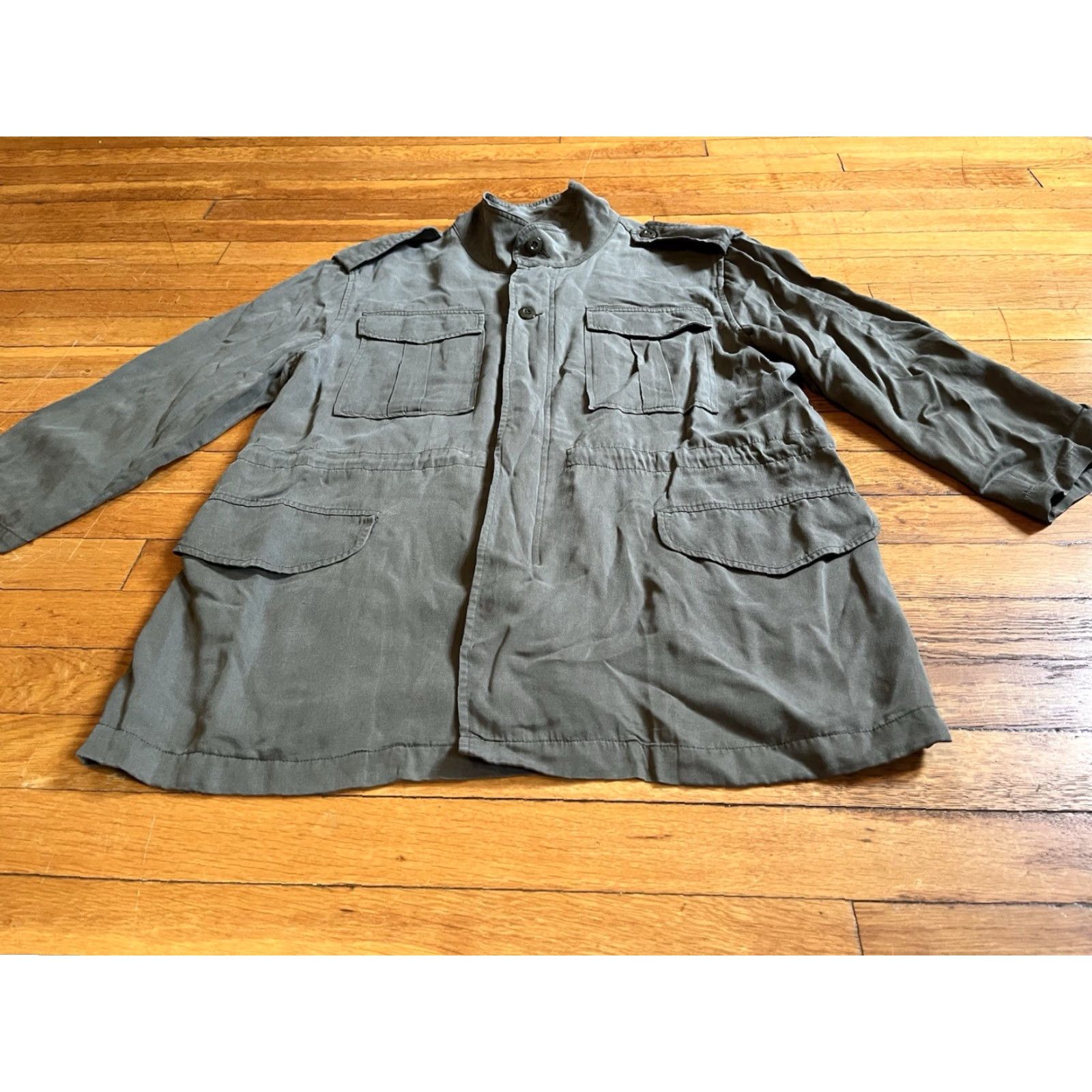 DL1961 DL1961 Beekman Military Jacket Women’s Large Green Jacket Women’s Large Green DL1961 Beekman Military Jacket Size L / US 10 / IT 46 - 2 Thumbnail