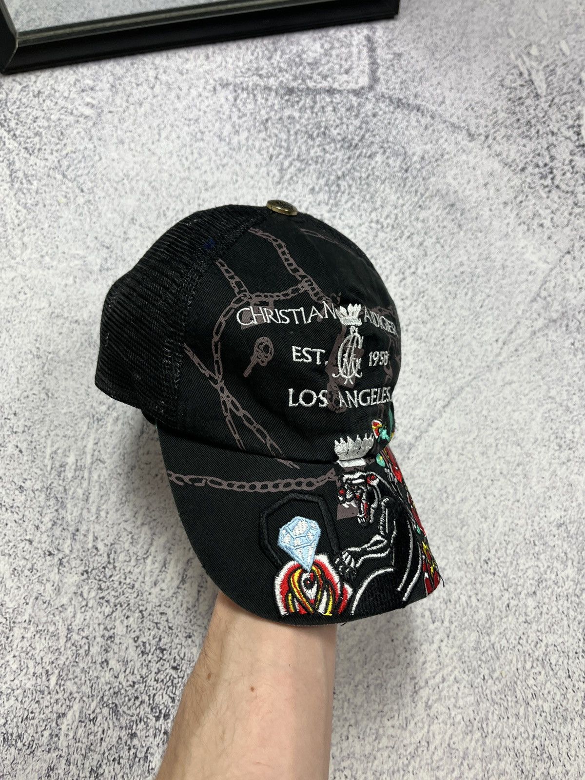 Ed Hardy Vintage Y2K Ed Hardy Cristian Audigier Streetwear Hat Cap Size ONE SIZE - 5 Thumbnail