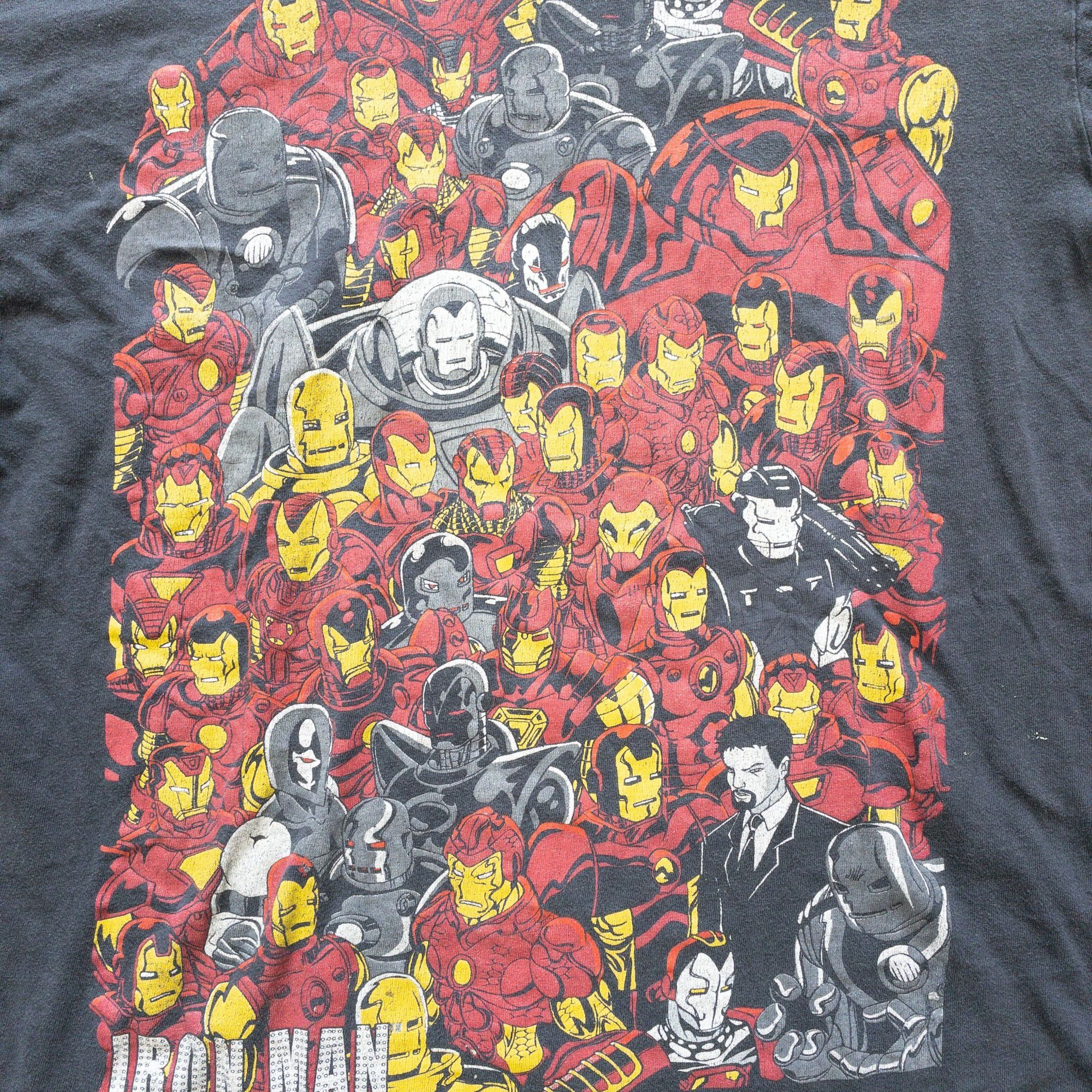Marvel Comics Marvel Iron Man Collage Faded Black T-Shirt - Size Large Size US L / EU 52-54 / 3 - 2 Thumbnail
