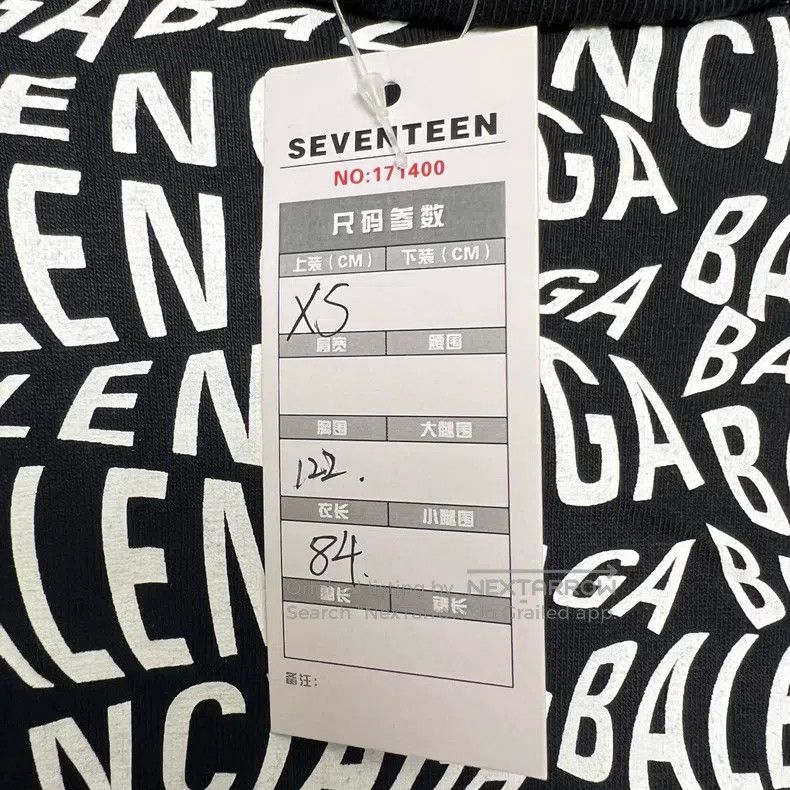 Balenciaga Balenciaga Full-print logo barrage long-sleeved shirt Size US XS / EU 42 / 0 - 6 Thumbnail