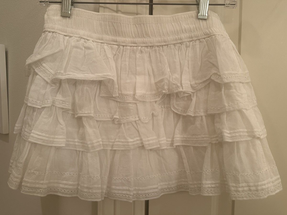Hollister Women’s Hollister, California White ruffle skirt, size M. Size 27" / US 4 / IT 40 - 3 Thumbnail