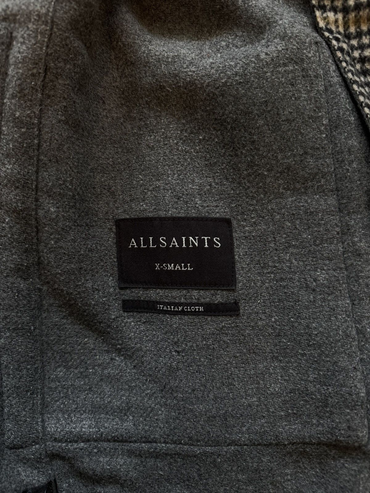 Allsaints × Designer Allsaints avant garde wool blend checkered coat Size US XS / EU 42 / 0 - 5 Thumbnail