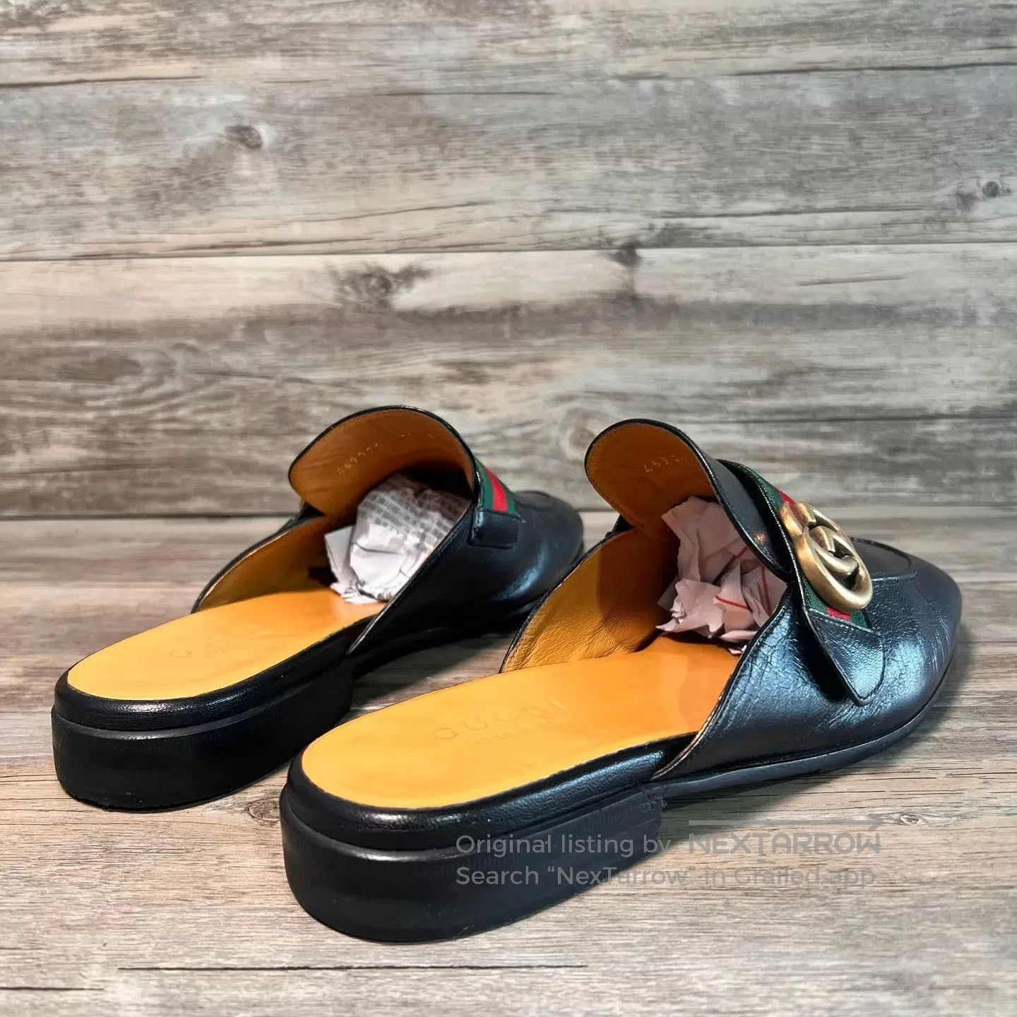 Gucci Black Leather Slip-On Mules. Size US 8.5 / EU 41-42 - 3 Thumbnail