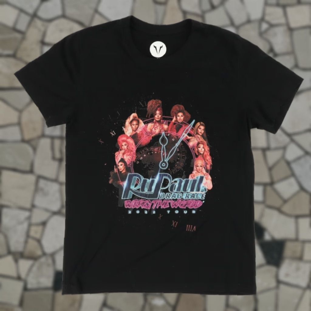 Vintage Voss Events RuPaul 2022 World Tour Solid T-Shirt Black Men's M Shirt Size US M / EU 48-50 / 2 - 1 Thumbnail