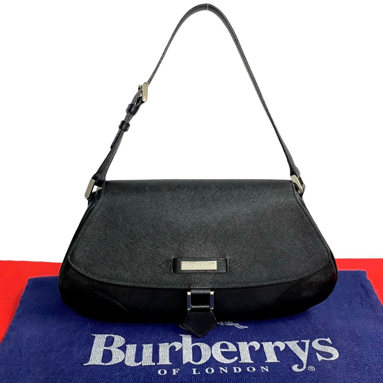 Burberry Burberry Shoulder Bag Black Leather Size ONE SIZE - 1 Thumbnail