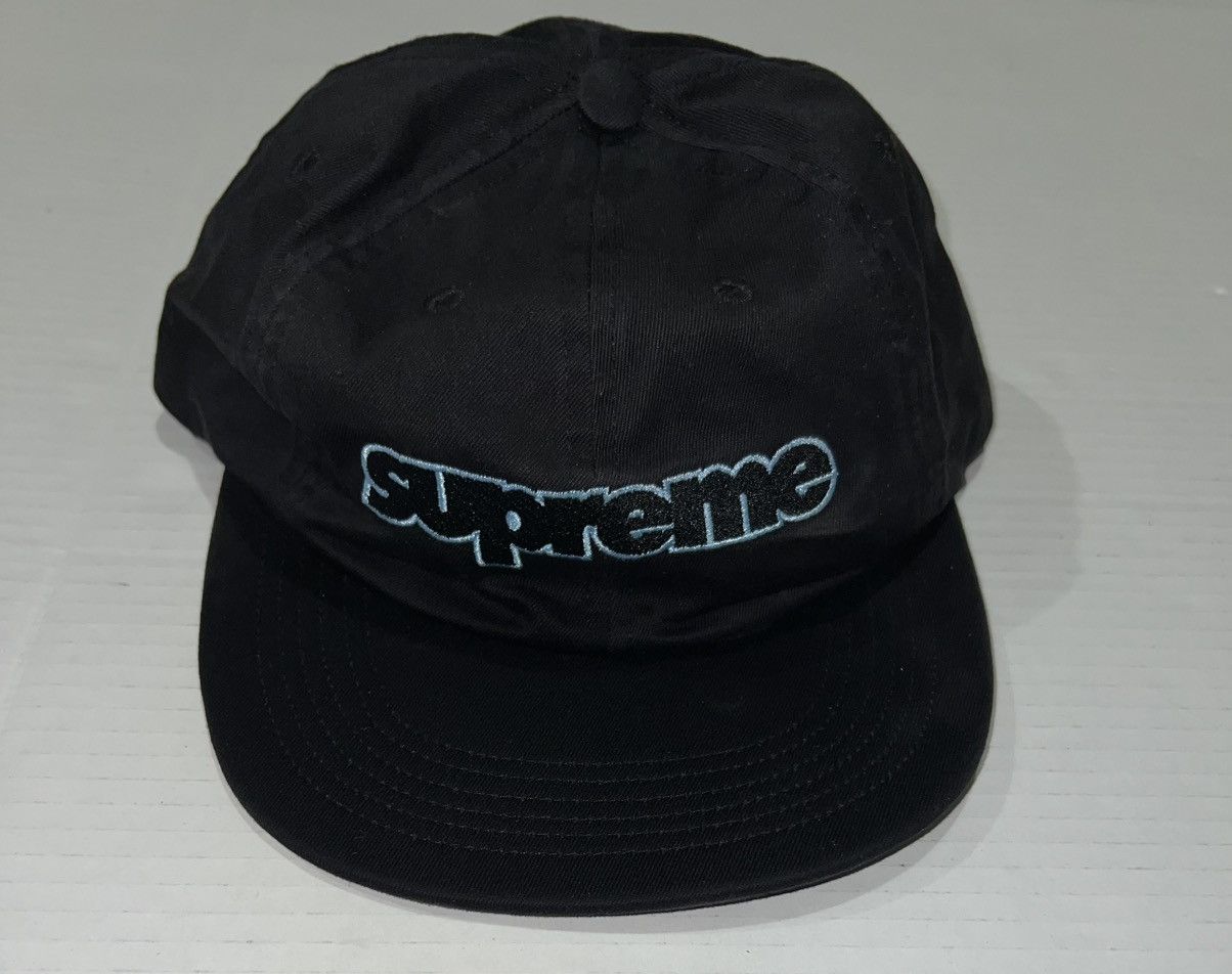 Supreme × Vintage New Supreme Connect Logo 6 Panel Cap Light Blue