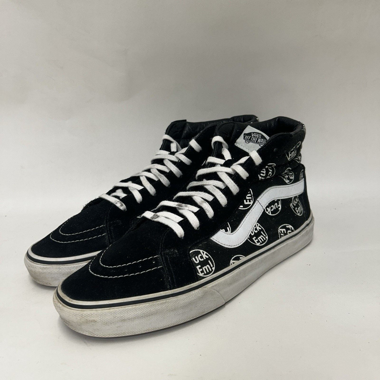 Vans VANS x Supreme SK8-Hi F*ck Em FE “Black White” Size US 12 / EU 45 - 3 Thumbnail