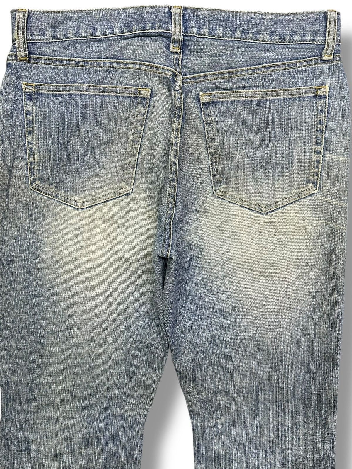 Uniqlo Uniqlo Distressed Japan Denim Straight Leg Jeans Faded Wash Size US 33 - 4 Thumbnail