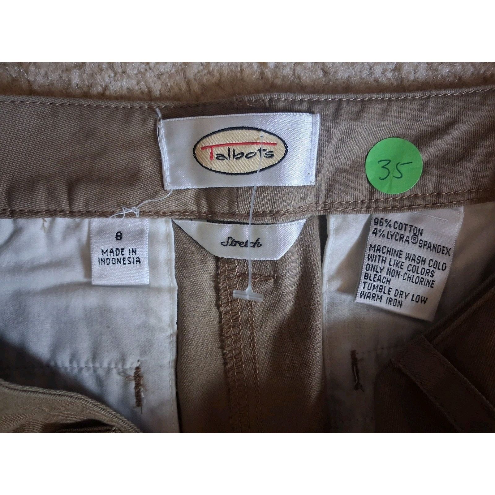 Talbots Talbots Stretch Women's Capris w Pockets Size 8 Size 30" / US 8 / IT 44 - 2 Thumbnail