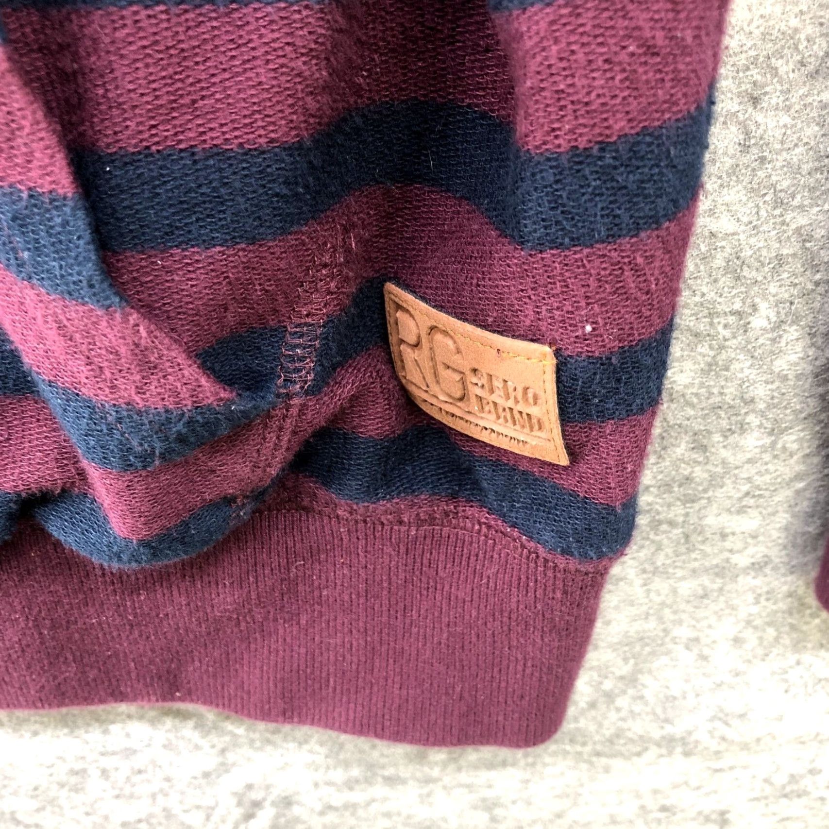 Vintage Fisher And Bennet Hoodie Mens L Burgundy Blue Stripe Pullover Cotton Sweatshirt Size US L / EU 52-54 / 3 - 5 Thumbnail