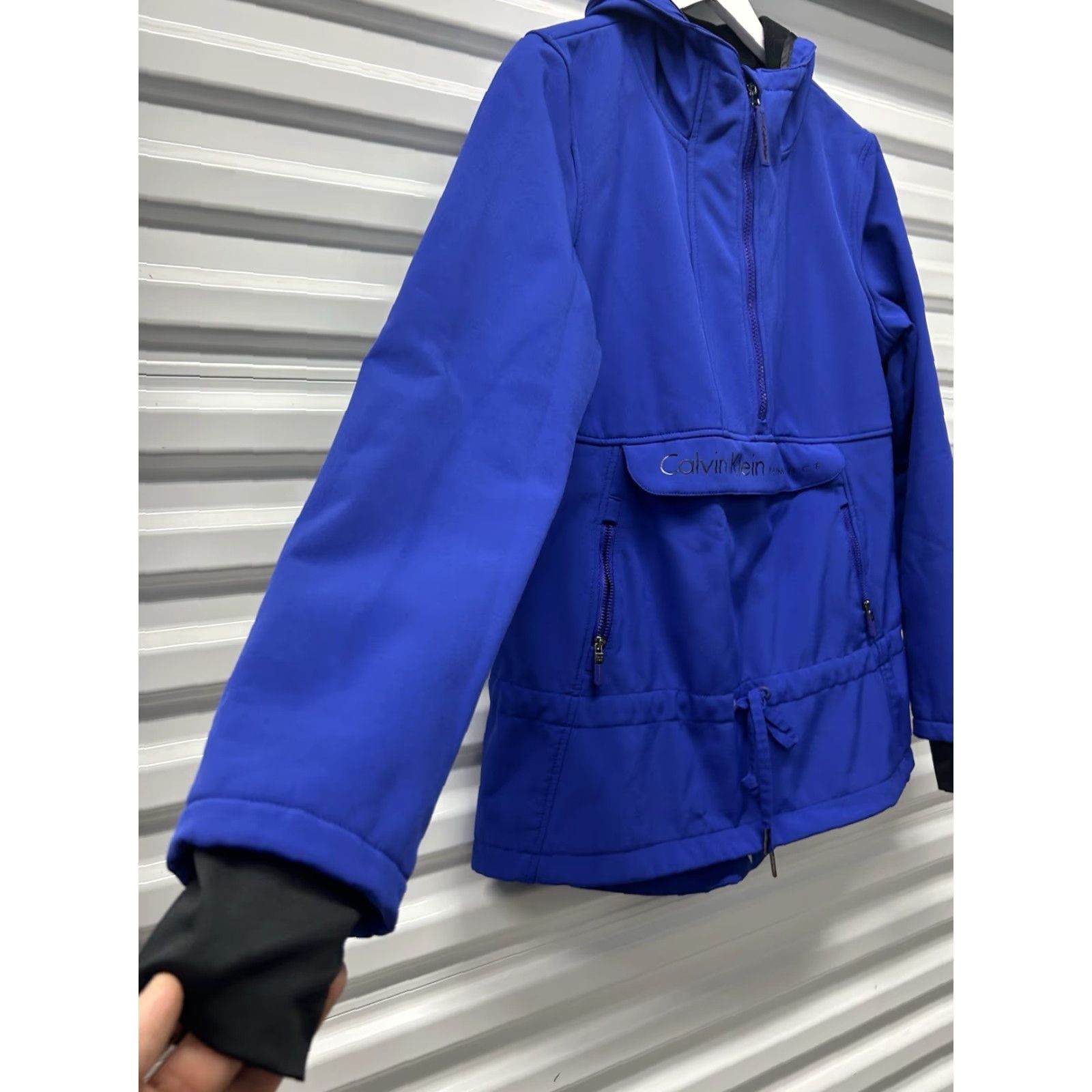 Calvin Klein Calvin Klein Performance Jacket 1/4 Zip Unisex Adults Long Rain Coat S Royal Blue Quick Dry Pockets Polyester Fleece Athletic Size US S / EU 44-46 / 1 - 3 Thumbnail