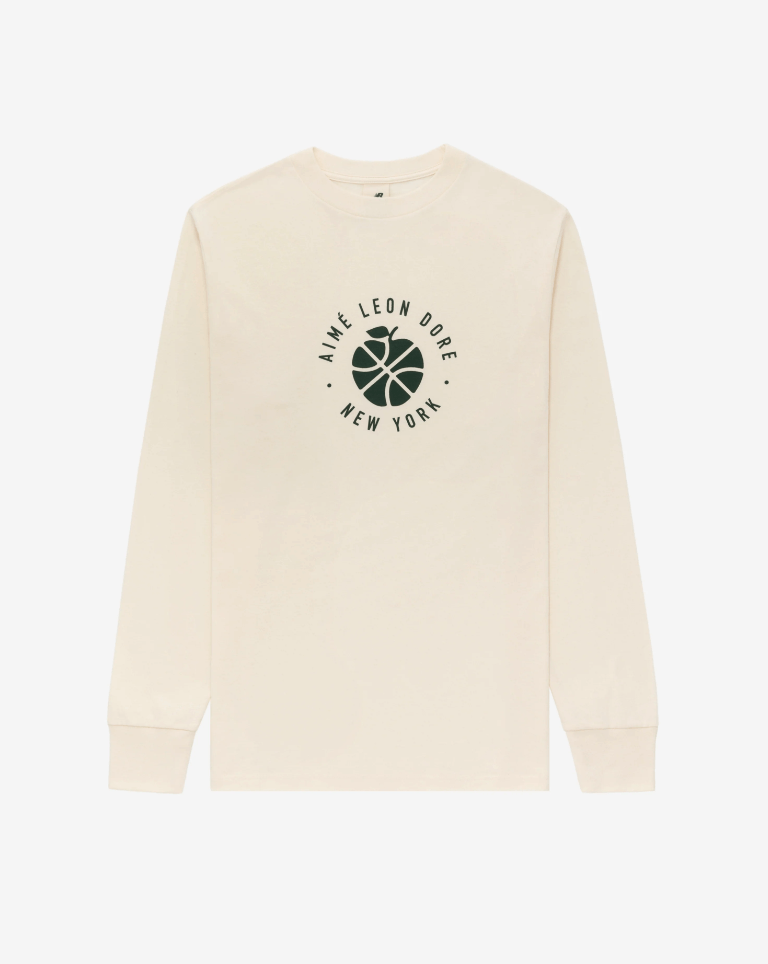 image of Aime Leon Dore x New Balance Ald / New Balance Sonny Ny Long-Sleeve Tee M in Beige (Size Medium)