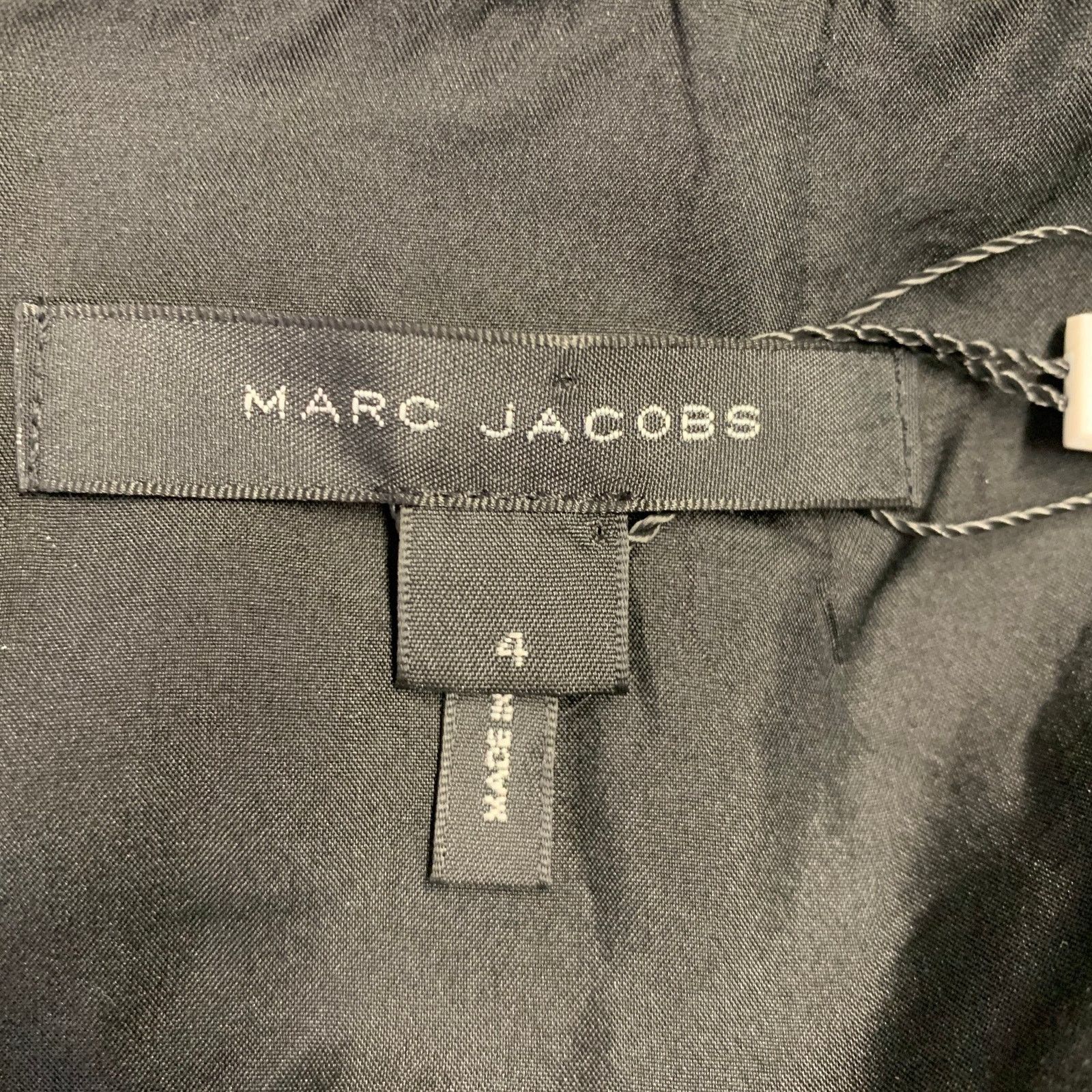 Marc Jacobs Size 4 Black Silver Nylon Blend Floral Sleeveless Dress Size S / US 4 / IT 40 - 5 Thumbnail