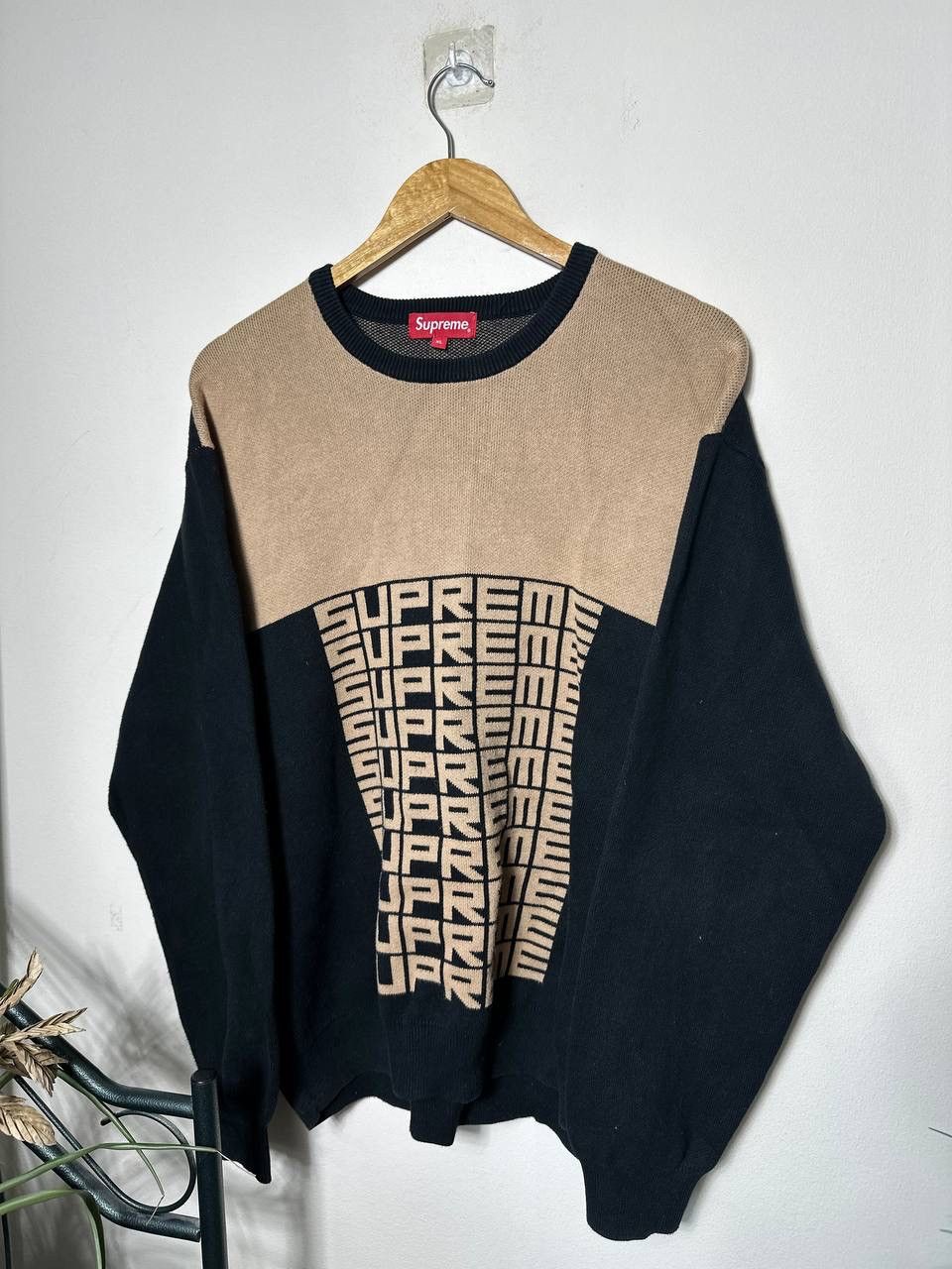 Supreme Supreme Angora Script Sweater Black XL | Grailed
