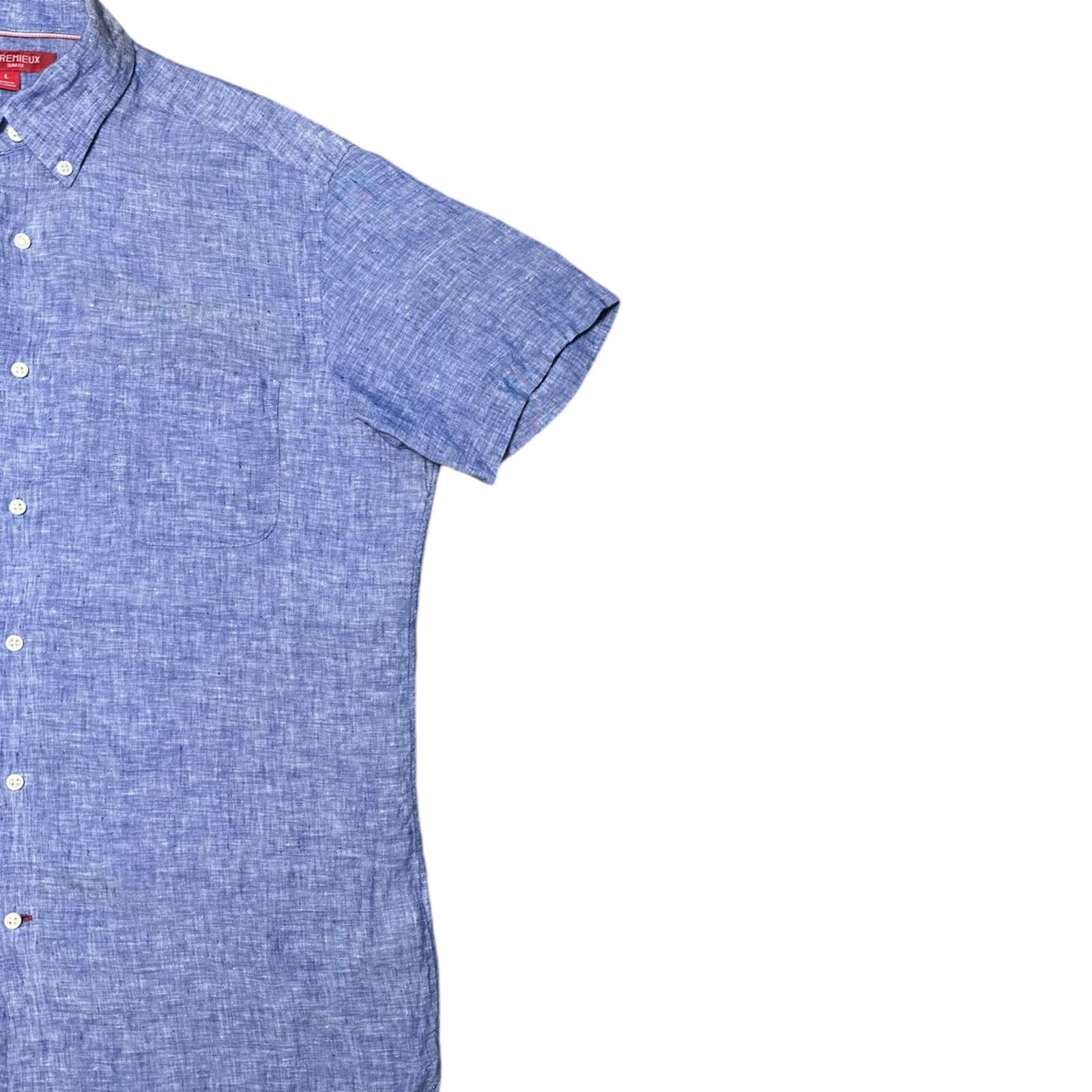 Cremieux Cremieux Men's Large Blue Slim Fit Button-Down Long Sleeve Size US L / EU 52-54 / 3 - 4 Thumbnail