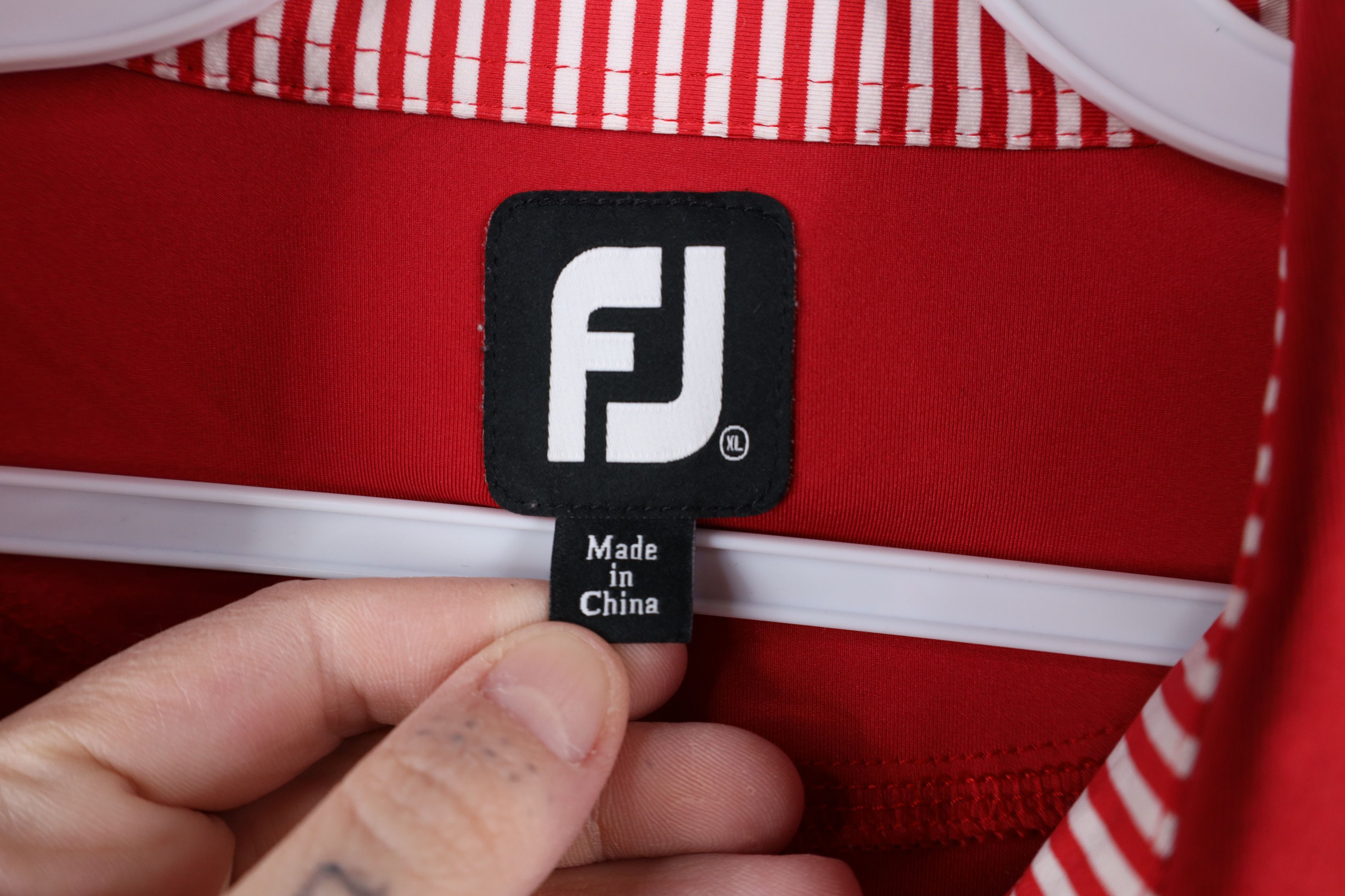 Footjoy × Vintage FootJoy Police Department Swat Golf Stretch Polo Shirt Red Size US XL / EU 56 / 4 - 6 Thumbnail