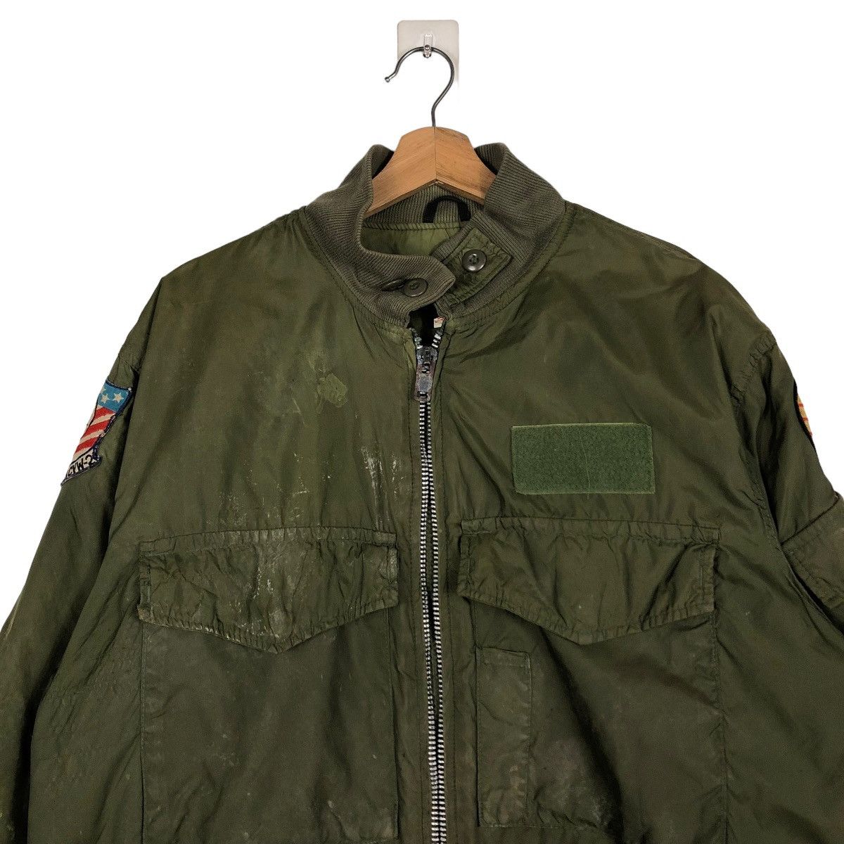 Vintage 🔥VINTAGE 60’s FLY BOMBER JACKET MILITARY MADE IN USA Size US L / EU 52-54 / 3 - 5 Thumbnail