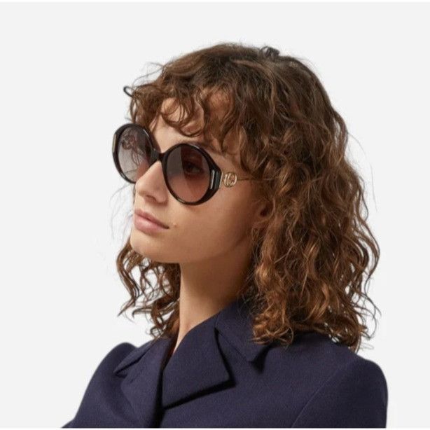 Gucci NEW GUCCI SUNGLASSES GG1202S 003 HAVANA/GOLD OVERSIZED WOMEN Size ONE SIZE - 2 Thumbnail