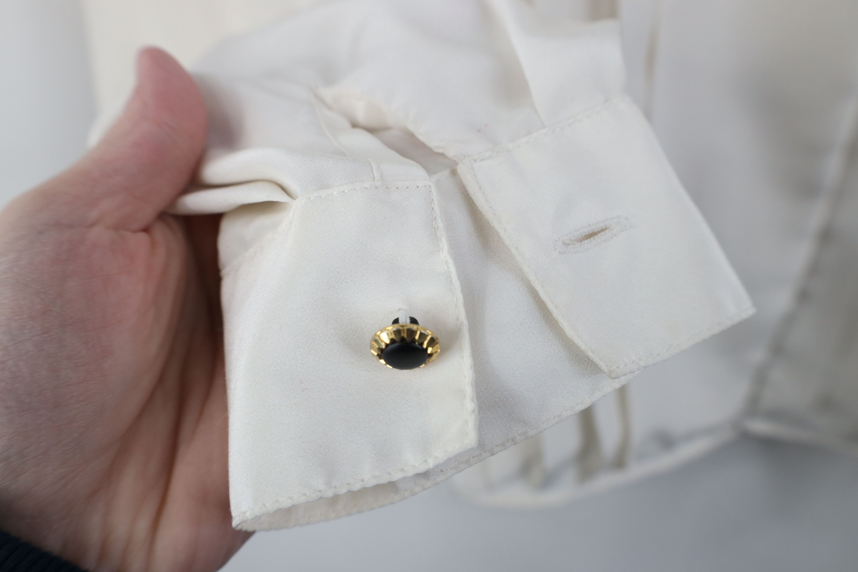 Pierre Cardin Vintage 80s 90s Pierre Cardin Ruffled Button Shirt White Size XL / US 12-14 / IT 48-50 - 7 Thumbnail