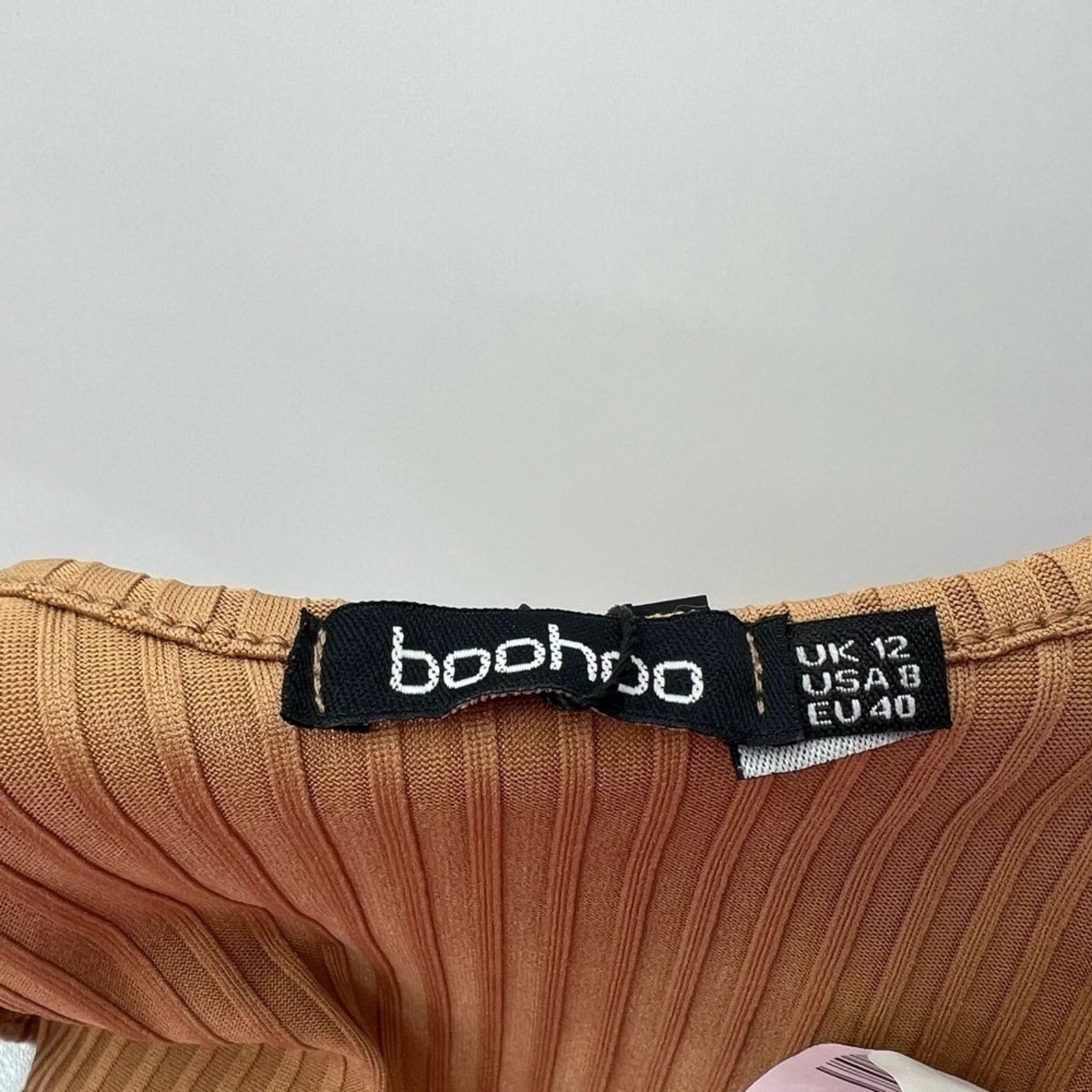 Boohoo Boohoo Tan Ribbed Knit Scooped Cropped Tank Top Size 12 NWT Size XL / US 12-14 / IT 48-50 - 7 Thumbnail
