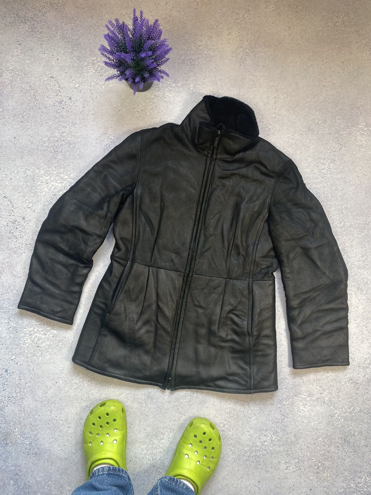 Hugo Boss × Leather Luxury Black Hugo Boss Women’s Leather Coat Size USA 8 Size M / US 6-8 / IT 42-44 - 1 Thumbnail