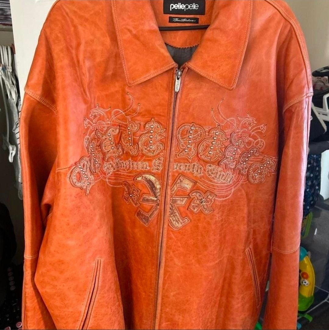 Pelle Pelle Vintage Butter Soft Rust Orange Pelle Pelle Bomber SZ 54 Size US XL / EU 56 / 4 - 2 Thumbnail