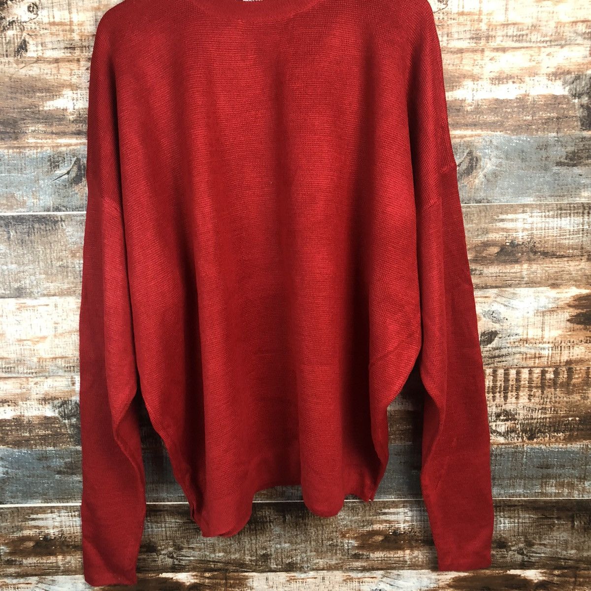 Homespun Knitwear × Japanese Brand Freaks Store Red palin Knitwear #A1858 Size M / US 6-8 / IT 42-44 - 3 Thumbnail