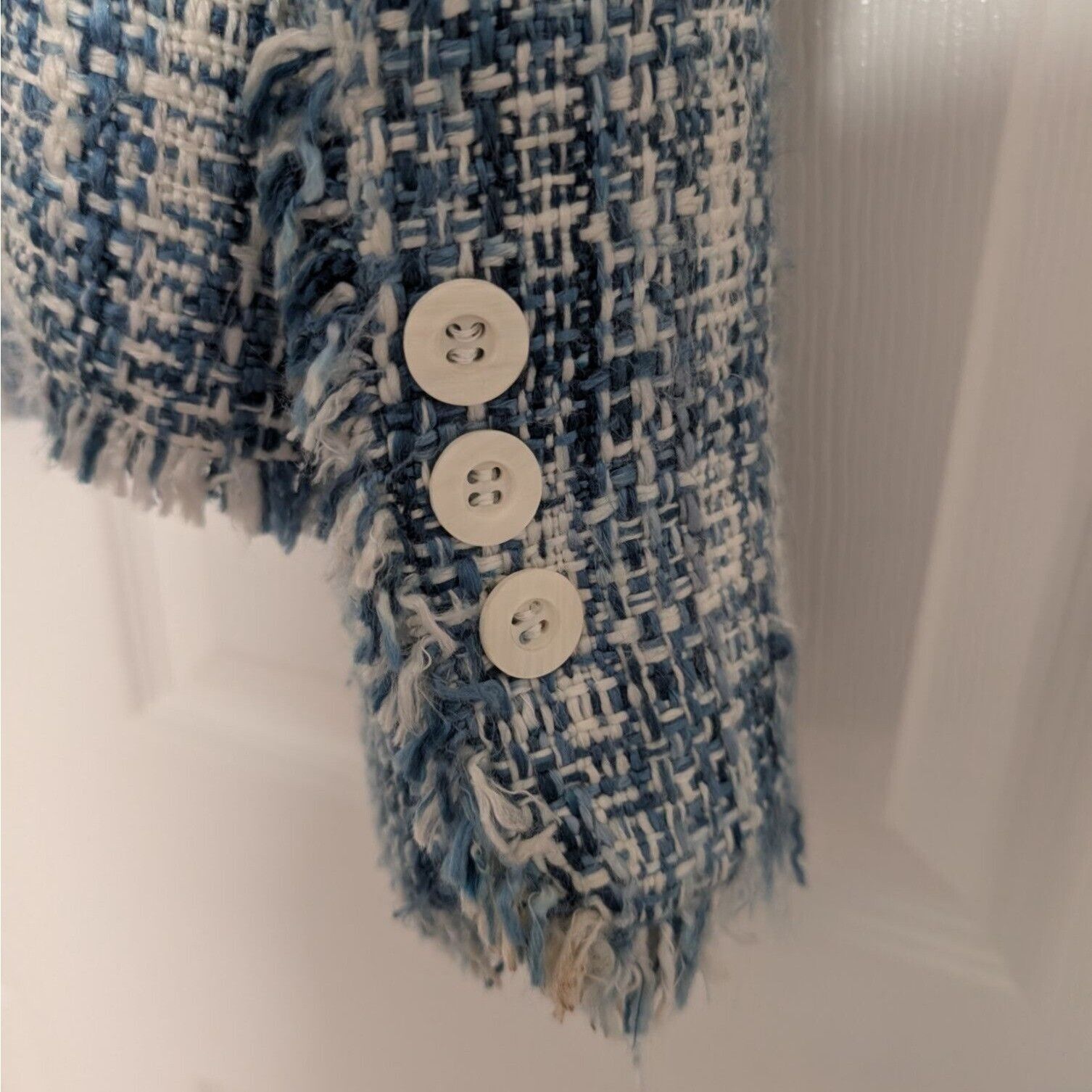 Designer Vintage Chadwicks Frayed Tweed Blazer Womens Size 14 Large Size L / US 10 / IT 46 - 7 Thumbnail
