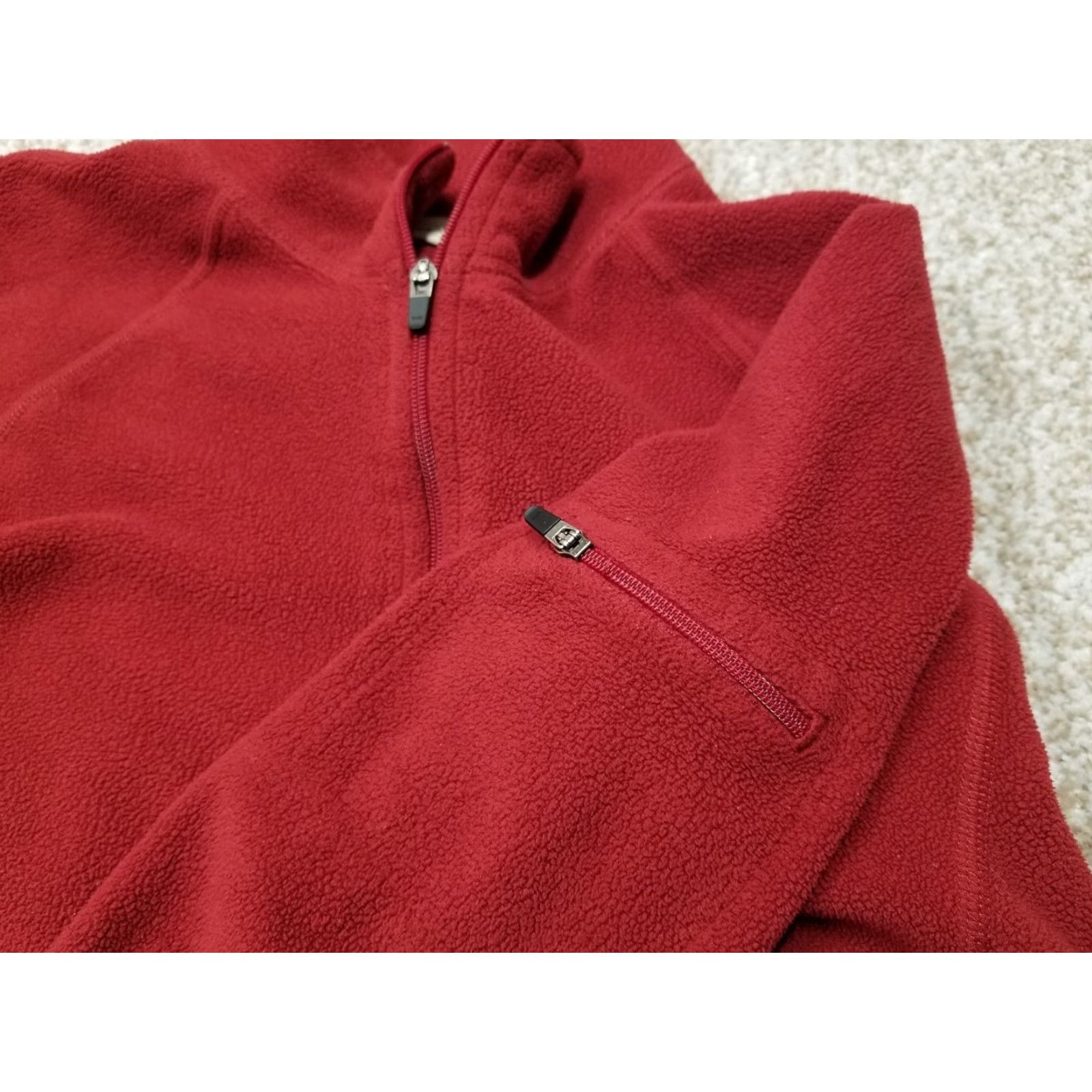 Vintage VINTAGE LL Bean Sweater Womens Small Red Polyester 1/4 Zip Pullover Fleece Casual Size S / US 4 / IT 40 - 2 Thumbnail