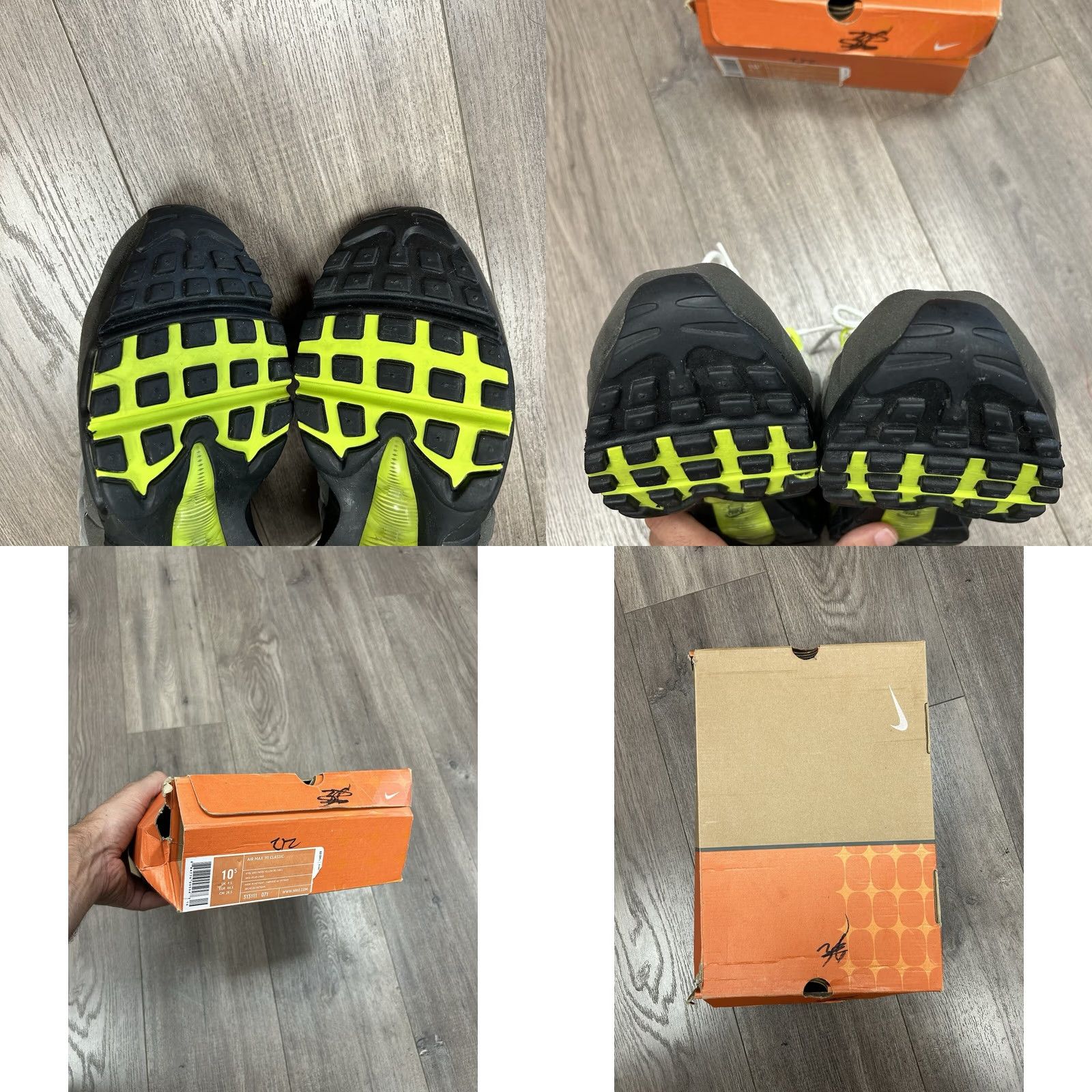 Nike Nike Air Max 95 Neon OG Sneaker Men's 10.5 Gray 2005 Used With Box Vietnam 313111-071 Vintage Size US 10 / EU 43 - 11 Thumbnail
