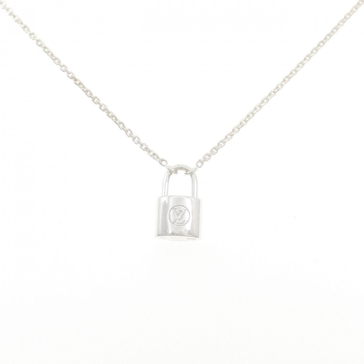 Louis Vuitton Louis Vuitton Louis Vuitton Lockit 925 Silver Necklace Metal Necklace Q93559 DUTY FREE for USA Size ONE SIZE - 1 Thumbnail
