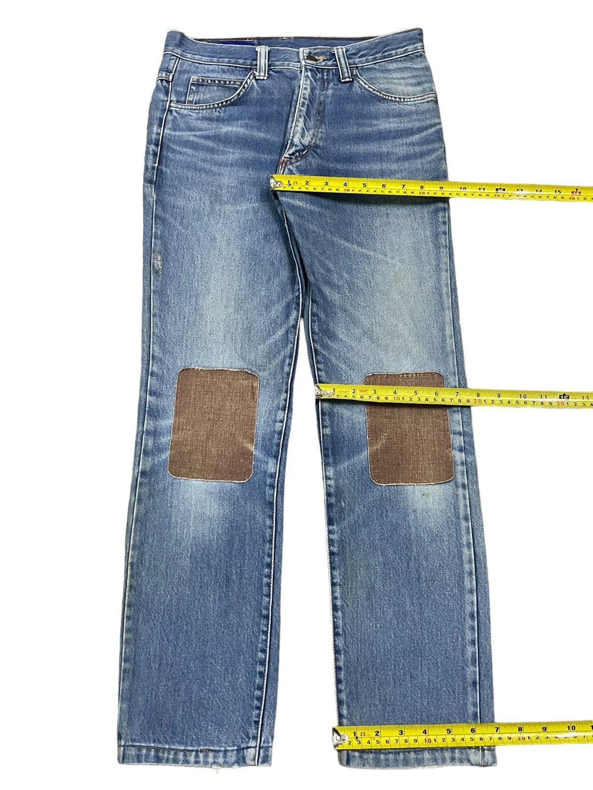 Kapital Vintage Japanese Brand Blue Wash Knee Patches Straight Jeans Size US 29 - 9 Thumbnail