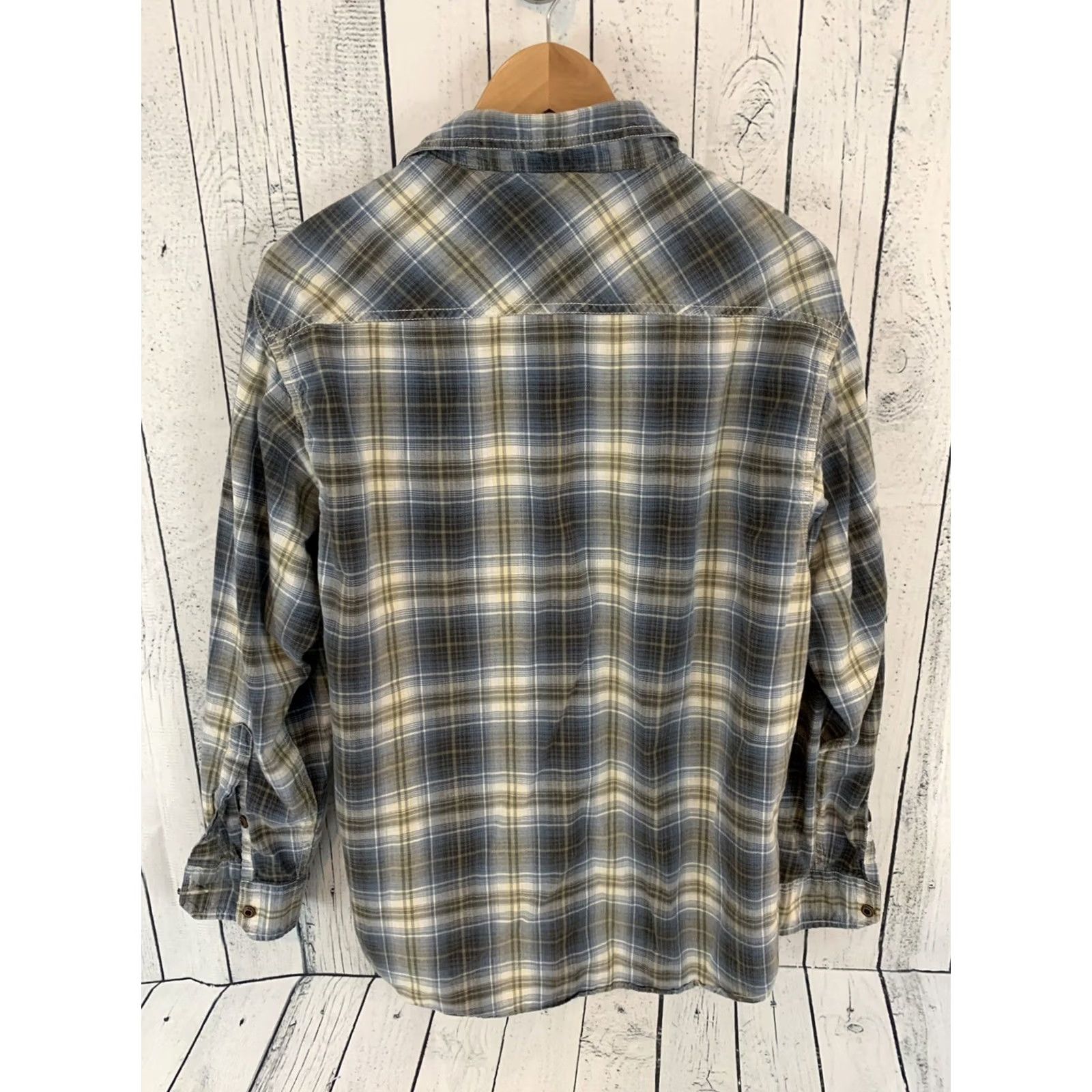 Vintage RedHead Plaid Button-Up Shirt Long Sleeve Men M Beige Blue Size US M / EU 48-50 / 2 - 3 Thumbnail