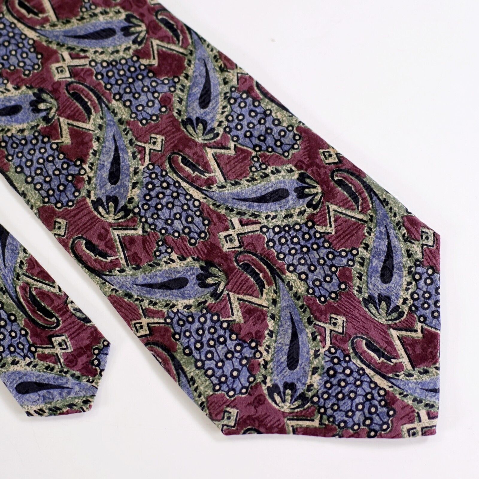 Henry Grethel Henry Grethel Purple Blue Paisley Abstract Jacquard Print Wi Size ONE SIZE - 1 Thumbnail