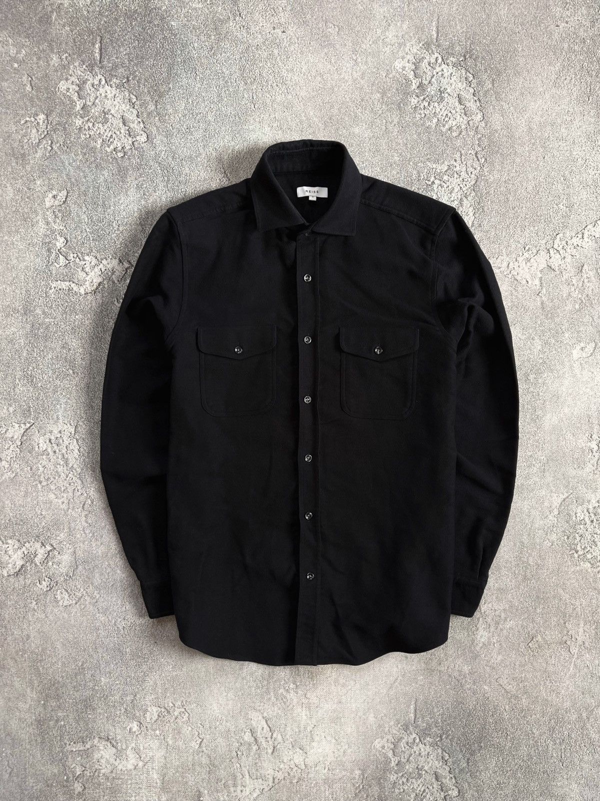 Reiss Reiss Button Up Shirt Size S Overshirt Twin Pocket Black Size US S / EU 44-46 / 1 - 1 Thumbnail