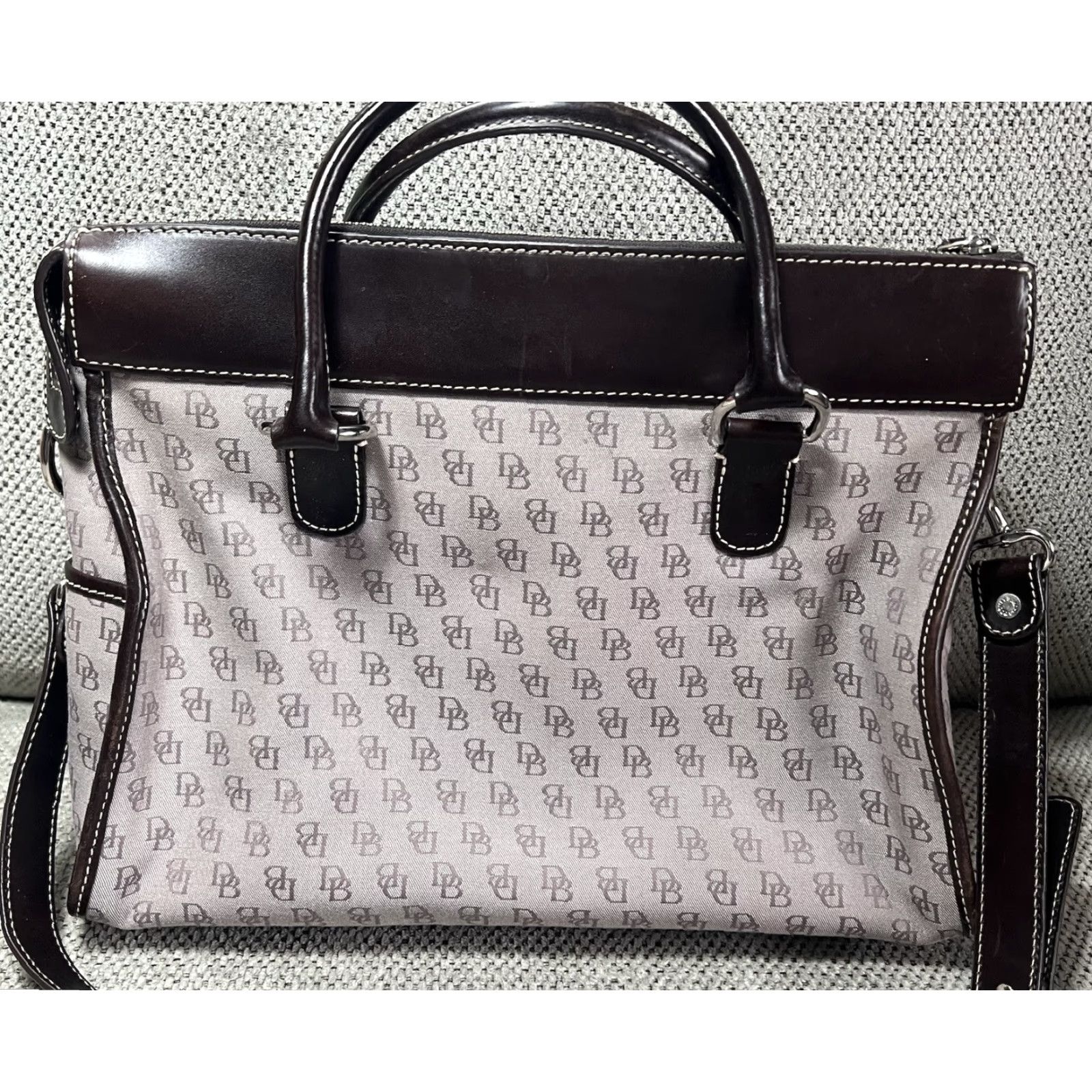 Dooney & Bourke Dooney & Bourke Leather Satchel/Top Handle Bag Crossbody Purse with Removable Strap Black Leather Pockets Silver Hardware Women's Bag 13.75”x10”x4.5” Size ONE SIZE - 6 Thumbnail