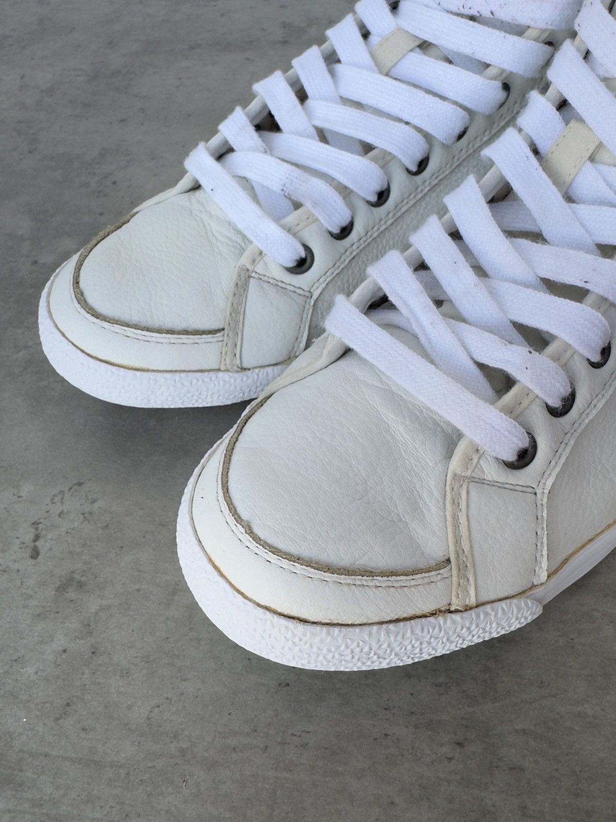 Diesel Vintage Y2K Diesel High Top Leather Sneakers Size US 7 / IT 37 - 5 Thumbnail