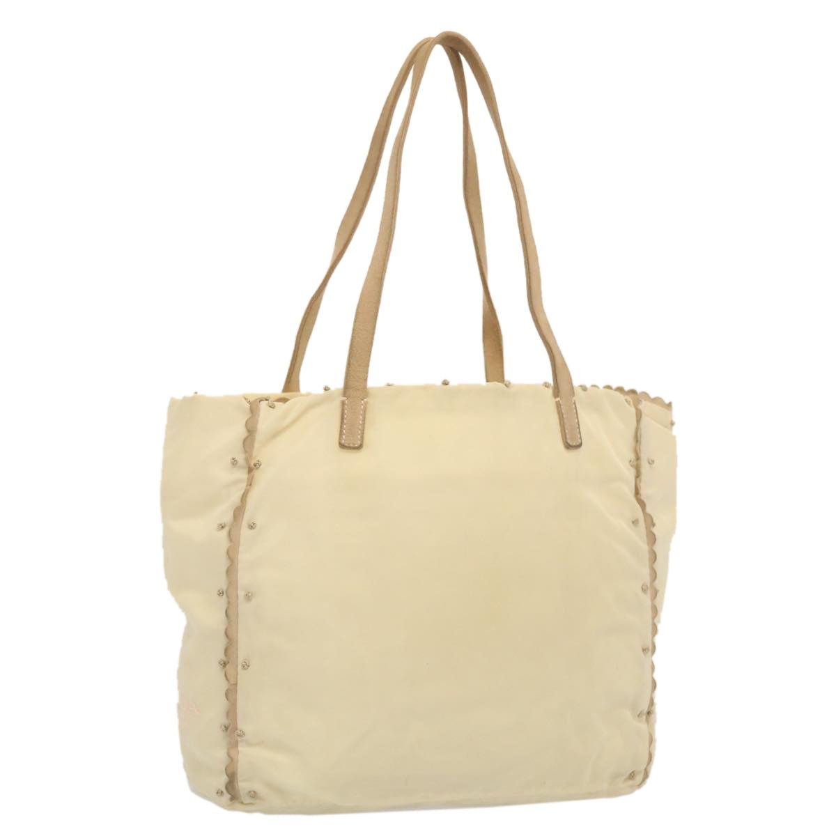 PRADA Tote Bag Nylon Beige
