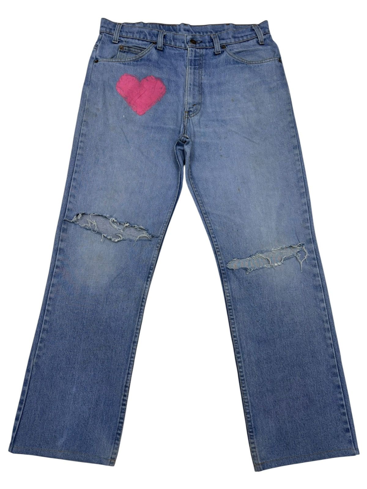 Kapital RARE VINTAGE LEVIS 505 ORANGE TAB HAND PAINTED BAGGY JEANS Size US 34 / EU 50 - 8 Thumbnail