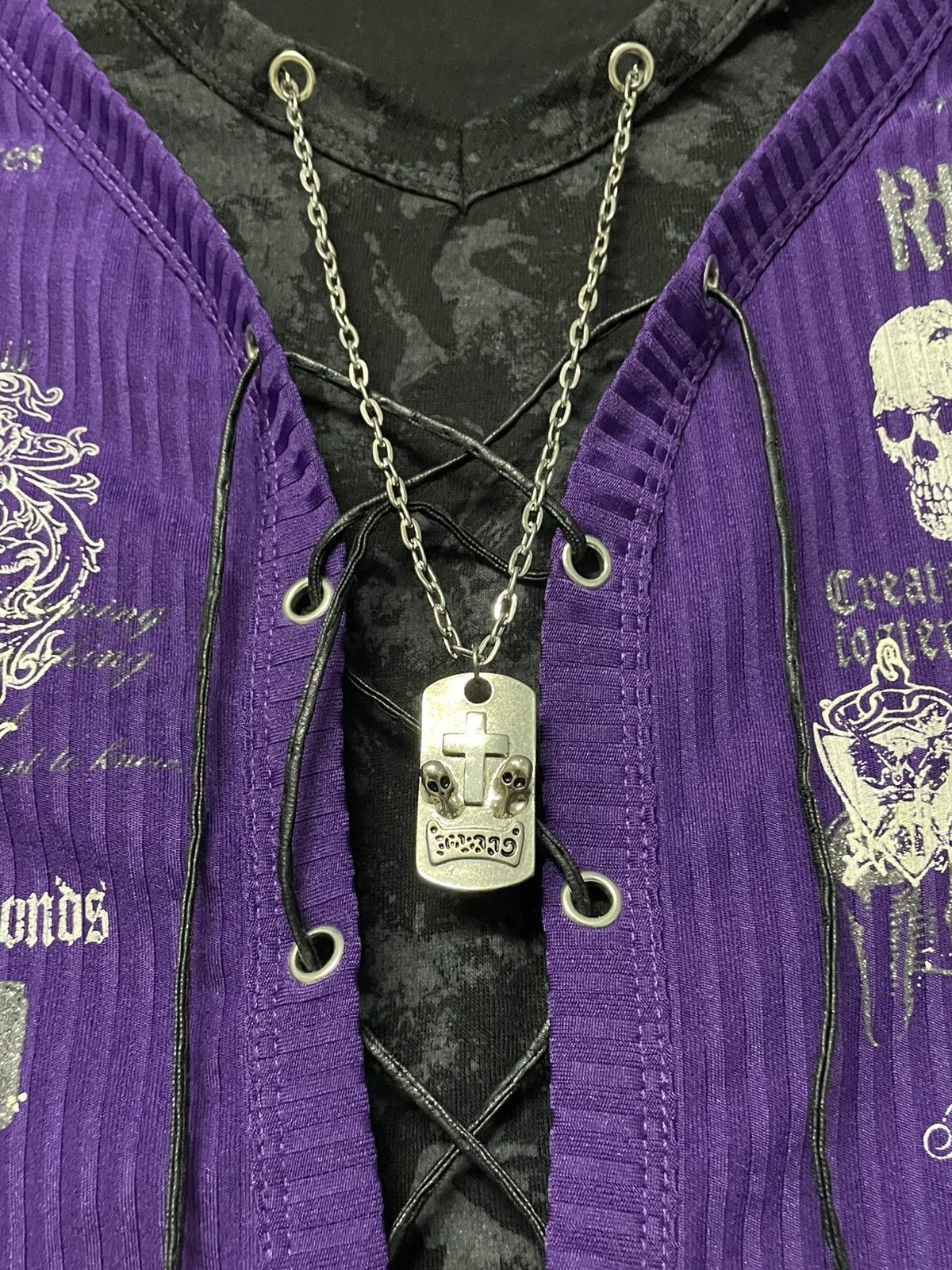 GOA Vintage 1990s Japan Designer Time Step Iconic Punk Chain Tee Size US M / EU 48-50 / 2 - 7 Thumbnail