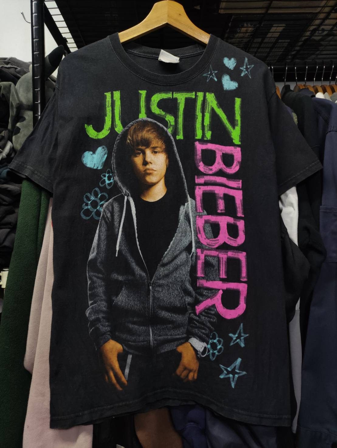 Justin Bieber Vtg Justin Bieber Big Print T-Shirt Size US M / EU 48-50 / 2 - 1 Thumbnail