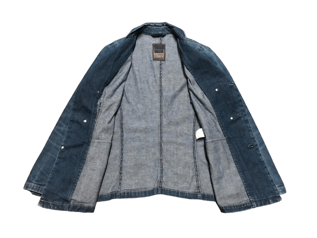 Japanese Brand Marithe Francois Girbaud Denim Double Breasted Coat Jacket Size S / US 4 / IT 40 - 3 Thumbnail