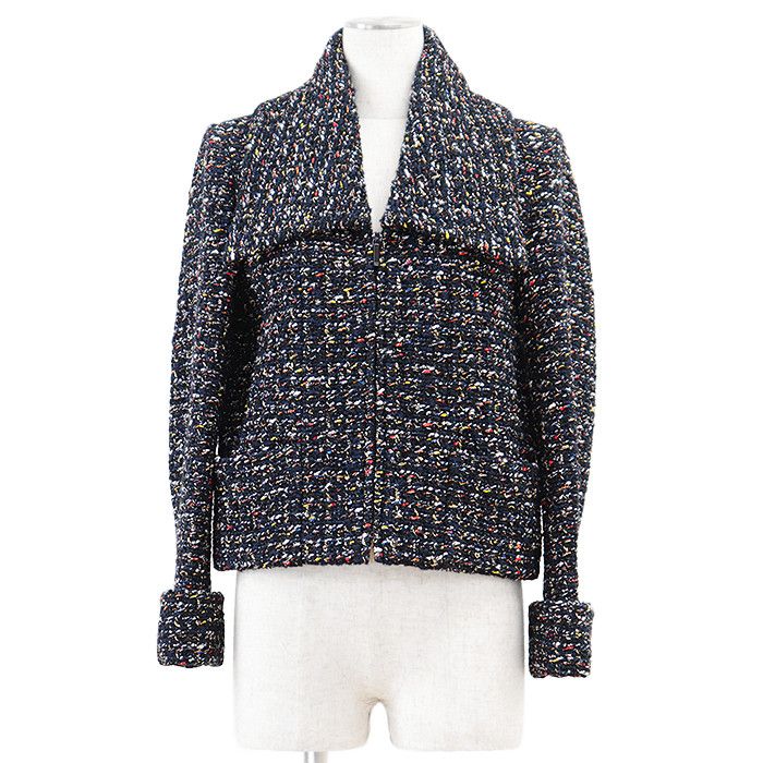 Chanel Chanel Chanel P52665 Fantasy Tweed Jacket Cotton Outerwear P52665 DUTY FREE for USA Size ONE SIZE - 1 Thumbnail