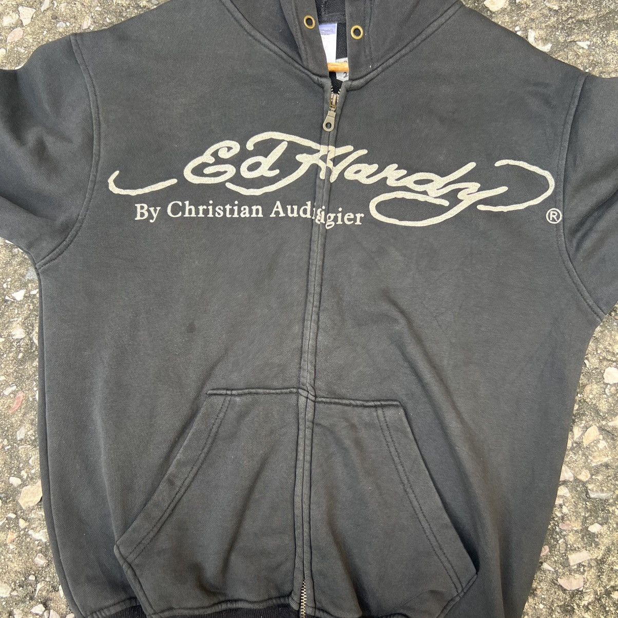 Christian Audigier × Ed Hardy × Vintage “ED HARDY” LOS ANGELES ZIP UP HOODIE Size US M / EU 48-50 / 2 - 11 Thumbnail