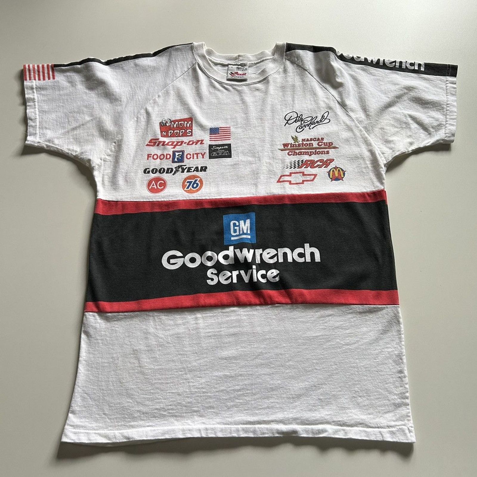 Chase Authentics Vintage 90s NASCAR Dale Earnhardt T Shirt XL Made In USA Size US XL / EU 56 / 4 - 1 Thumbnail