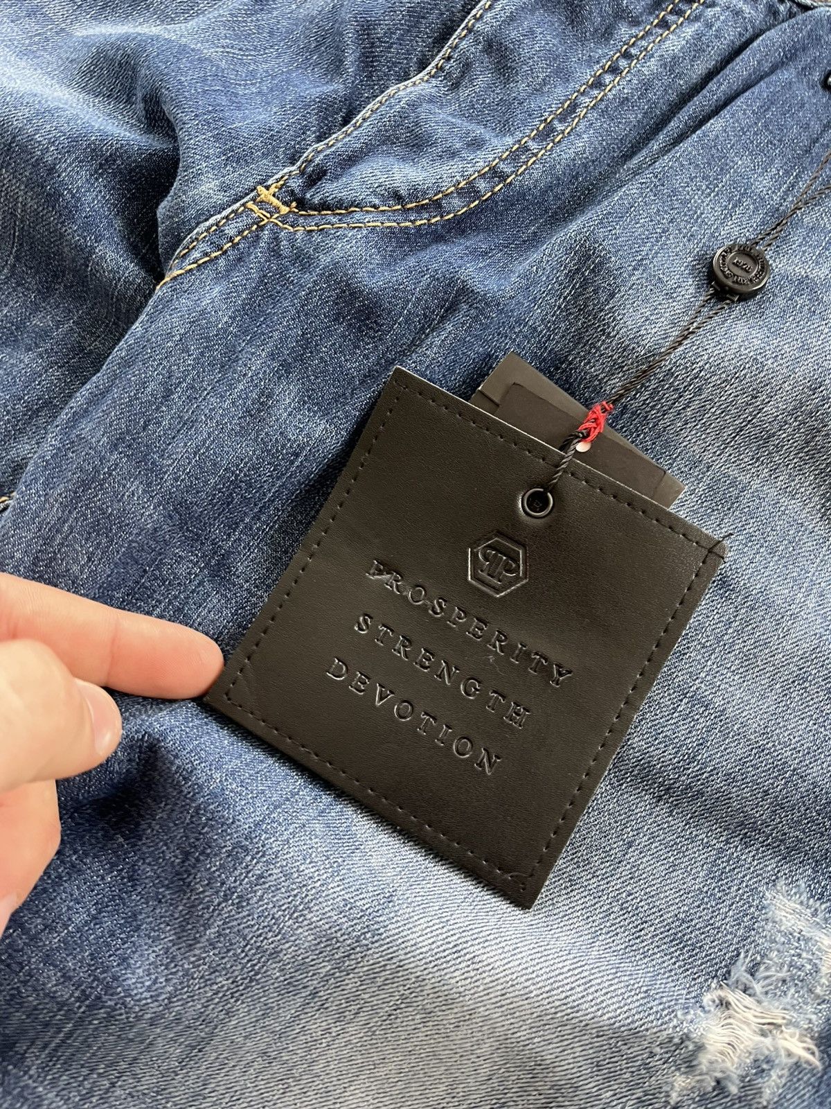 Philipp Plein New Philipp Plein Jeans Heavy Metal Logo Y2K Distressed Size US 36 / EU 52 - 17 Thumbnail