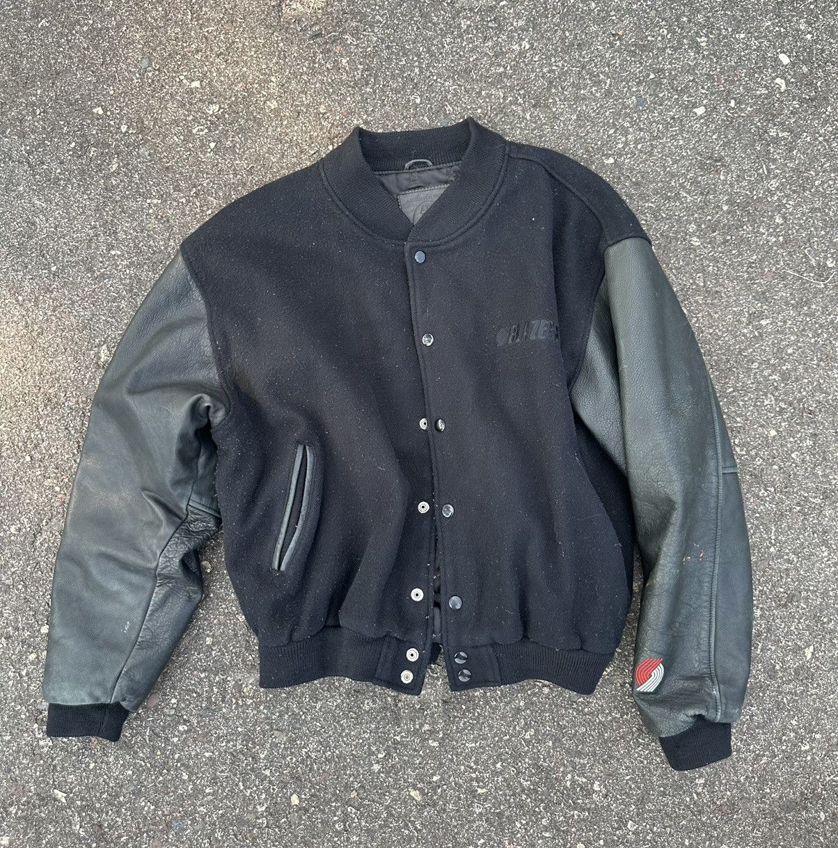 Golden Bear Heavyweight black bomber, leather jacket (authentic vintage) Size US L / EU 52-54 / 3 - 1 Thumbnail